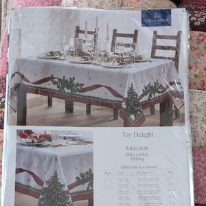 Villeroy & Boch Toy Delight Tablecloth with Red and Green Accents